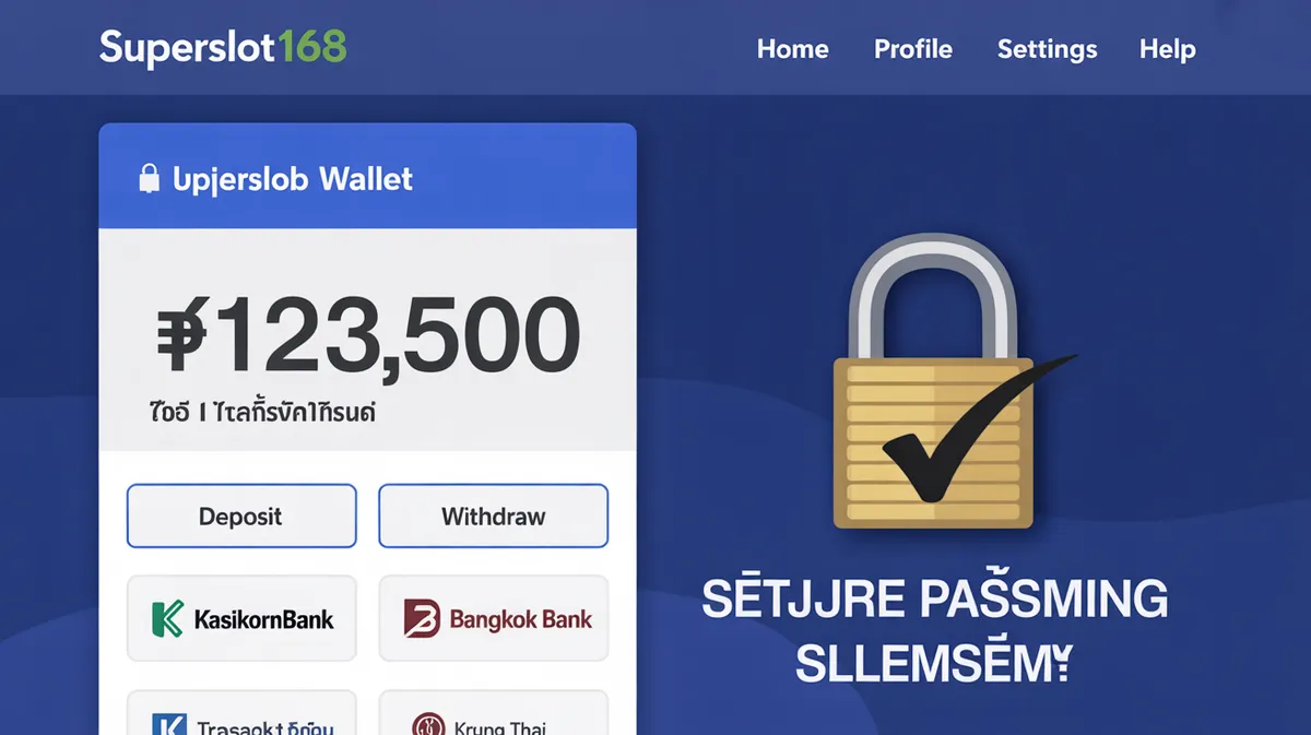 ระบบ superslot168 wallet อัตโนมัติ ฝาก-ถอนรวดเร็ว ไม่มีขั้นต่ำ